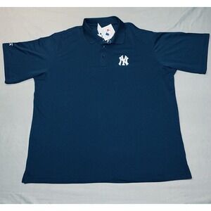 Antigua Navy Blue New York Yankee Polo Shirt Size XL NWT